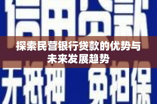 宝应县探索民营银行贷款的优势与未来发展趋势